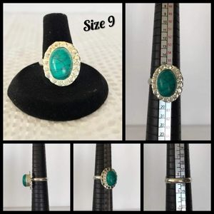 VNTG terling Silver & Turquoise Women's Ring